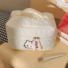SANRIO 1件装节日礼物Hello Kitty时尚化妆包，大容量化妆品收纳袋，手提包，桌面收纳，化妆间装饰，化妆包，旅行必备 - 彩色 - 查看 14