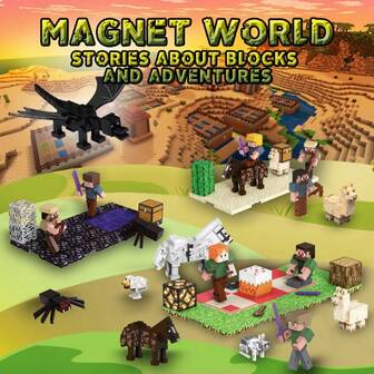 Magnetic World, Ice And Snow World, Magnetic Building Block Set, STEM Educational Sensory Toys, Creative Building Toys, Geometric Magnetic Building Blocks, With Animals, Minifigures, With Color Box, Suitable For Children Over 6 Years Old, Stimulate Spatial Imagination And Creativity, Ideal Birthday/Holiday/Christmas Gift