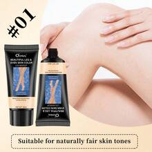 2pcs Leg Makeup - Moisturizing Body Foundation, Sunless Tanning Body Lotion, Even Skin Tone, Waterproof Coverage - Multicolor - View 9