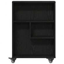 Chariot de rangement étroit vidaXL Chêne noir 48 x 13 x 68 cm - Noir - Voir 4