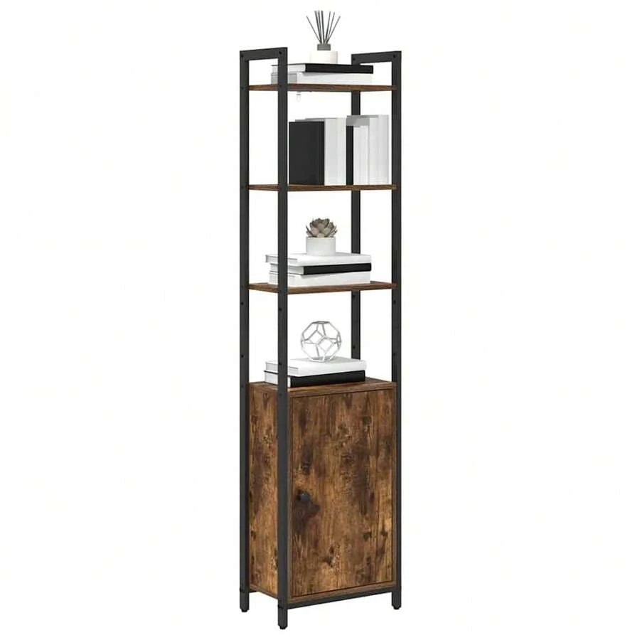 Bibliothèque vidaXL Chêne fumé 40 x 24 x 161 cm Matériau à base de bois - Tabac - Voir 1