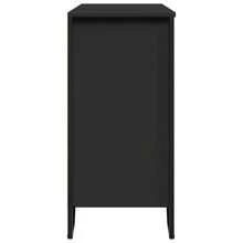 Aparador vidaXL negro, 91x35,5x74,5 cm, material a base de madera. - Negro - Ver 5