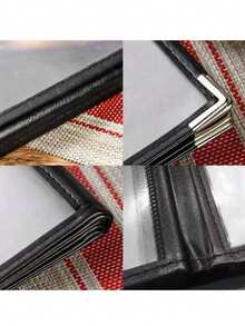 1pc A4 Replaceable Leather & Transparent Menu Display Book, PVC Material Menu Binder, Restaurant Menu Folder, Cash Register File Folder - Multicolor - View 2