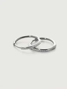 Khuyên tai vòng nhỏ sang trọng, tối giản, mạ vàng 18K, bạc sterling 925, đính đá Zirconia, thích hợp cho bé gái. - Hoa tai vòng Zircon - Xem 14