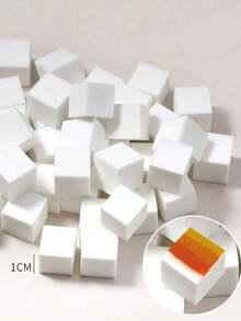50pcs Mini Sponge Blocks , Nail Art Gradient Color Sponges, Nail Gel Polish Tools, Nail Art Supplies, Nail Art Tools, Nail Art Accessories, Back To School, Nail Art, Nail Tools, Nail Sticker Tools - trắng - Xem 2
