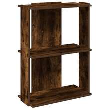 Bibliothèque vidaXL 3 étagères Chêne fumé 60x30x80 cm Matériau à base de bois - Tabac - Voir 3