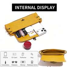 Fashionable Versatile Shoulder Bag, Crossbody Bag, Clutch, Bull Bag, Yellow - Yellow - View 6