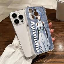 Diseño de figura de anime de Rei Ayanami. Esta elegante funda es compatible con los modelos  16, 15, 14 Pro Max, 13, 12, 11, XR y XS Plus. Fabricada en silicona TPU, ofrece protección contra golpes y caídas, además de una sensación superior. Es un regalo ideal para familiares, amigos y seres queridos, y una opción perfecta para Navidad.fundas para celular,accesorios para celular,fundas para  13,funda  13,funda  16,funda  17,protector para ,funda  14,fundas  12,fundas  14,funda  17 pro max,fundas  13,fundas>, - transparente - Ver 3