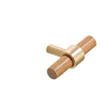 1个实木橱柜抽屉把手 - 现代简约山毛榉木和胡桃木把手，北欧风格衣柜木质旋钮 - 彩色 - 查看 5