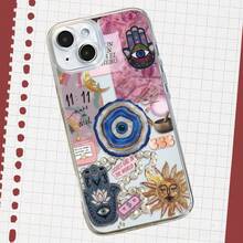 Funda de teléfono impresa Funda de teléfono: 1 collage de ojo de demonio patrón moderno funda de teléfono transparente compatible con iPhone 17 16 16e 15 14 13 12 11 Pro Max Air 12 13 X XR XS 7 8 Plus SE 2022 no amarillea y es a prueba de golpes - 1 pieza - Ver 5