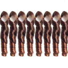 法式卷发编织假发 12/16/24英寸 蓬松波浪 1-8包 #1B 黑色 弹性编织假发接发 合成法式卷发钩针编织假发接发 - 彩色 - 查看 10