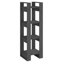 étagère/séparateur de pièce vidaXL gris 41 x 35 x 125 cm en pin massif - Gris - Voir 3