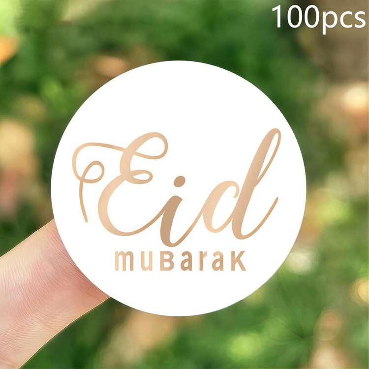 40/50/80/100 miếng dán chữ Eid Mubarak, thích hợp để tự làm nhãn gói quà tặng cho bữa tiệc Eid. - Nhiều màu - Xem 22