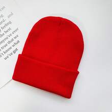 Winter Hat Unisex New Knitted Cute Hat Autumn Warm Brimless Hat Men's Casual Hat - Đỏ - Xem 13