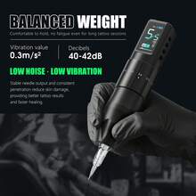 XNET 1PC Nebula Professional Wireless Tattoo Machine Pen Rotary Tattoo Gun With 2.0-4.2mm Adjustable Stroke, 1600mAh Rechargeable Battery Tattoo Pen For Tattoo Supplies - Black - View 8