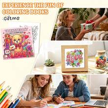 GDTME Adult Coloring Books With Funny Patterns, Cute Drawing Books, Perfect Gifts For Valentine's Day, Christmas Party, Halloween And Birthday - Sweet Scene Coloring, Stress Relief: Suitable For Friends Who Enjoy Coloring And Back To School Season (Cozy Space Coloring) - 7.9*7.9 Inches - View 7