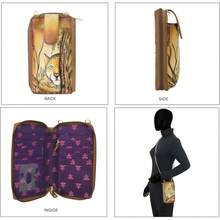 Anuschka - Funda y portafolios de Piel auténtica Pintada a Mano para Mujer, Bronceado Leopardo Afric, Talla Unica - Familia Cardinal - Ver 4
