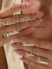 1PC Personalized Children Boys And Girls Simple Name Stainless Steel Necklace ,Customized For Delicate Gift For Kids, Baby Shower,Back To School Winter Gift Ideas Boy Girl Valentine's Day,Mother's Day Gift,Multi-Functional,Ornamental,Letter,Stylish,Modern,Colorful,Cute,Adorable,Casual,Custom,Personalised,Unique,Customized,Ideal Gifts For Him,Ideal Gifts For Her,Easy Comfort,Birthday Gift