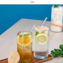4pcs Personalized Juice Cups With Lids & Straws, Customizable For Halloween Party, Iced Coffee, Suitable For Travel, Storing Beverages, Juices, Smoothies, Also Great As Gifts For Weddings, Thanksgiving, Christmas, Halloween, All Seasons - Multicolor - View 9
