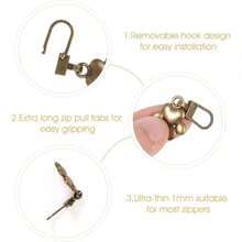 5/10/20pcs Dog Paw Metal Zipper Pulls, DIY Replacement Keychain Suitable For Luggage, Wallets, Jackets, Backpacks, Etc. - Multicolor - View 9