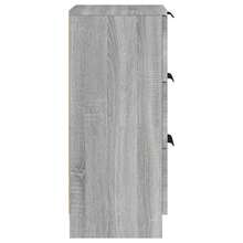 Aparador vidaXL Gris Sonoma 30x30x70 cm Material a base de madera - Gris - Ver 8