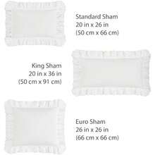 Fresh Ideas Eyelet Pillow Shams, 2-Pack, Standard,(White 66 x 66 cm (Pack of 1)) - Multicolor - Ver 6