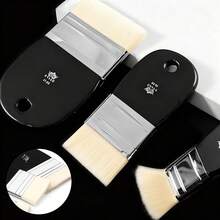 opeth High Quality Wooden Handle Nylon Bristle Brushes, 1 Inch, 2 Inch, 3 Inch Sizes, Suitable For Large-Scale Graffiti Painting, Watercolor, Acrylic, Oil Painting, Wall Painting, Large Size Painting Brushes, Modeling Brushes - 均碼 - 查看 1