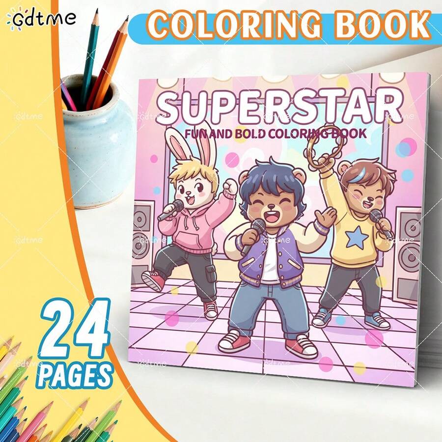 GDTME Sách tô màu thiếu nhi SUPERSTAR: Sách tô màu họa tiết đơn giản và nổi bật, phù hợp cho người lớn, sách vẽ dễ thương, món quà hoàn hảo cho Ngày Valentine, Giáng sinh, Halloween và sinh nhật - Tô màu phong cảnh ấm áp, giảm căng thẳng: Phù hợp cho những người bạn thích tô màu và mùa tựu trường (Tô màu không gian ấm áp)