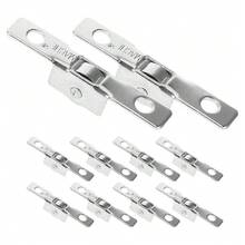 12pcs Sliding Door Rollers, Metal Replacement Wheels For Kitchen, Bathroom, Cabinet - Silver - View 7