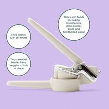 FreshForce - Cortador de mano, rebanado de hongos, fresas, kiwis y ms, color gris pardo - Gris pardo - Ver 3