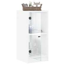 Credenza vidaXL con ante in vetro, bianca, 35x37x75,5 cm - Bianco - Visualizzare 5