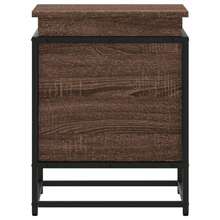 Scatola portaoggetti vidaXL con coperchio, effetto rovere, 40x40x51,5 cm - Castano - Visualizzare 5