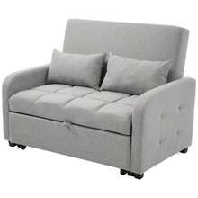 Divano letto pieghevole multifunzionale, divano con schienale regolabile, ideale per piccoli appartamenti e dormitori per studenti, divano letto comfort 180x127 cm - Grigio - Visualizzare 6