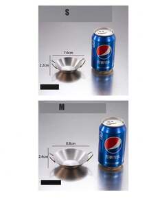 1个不锈钢迷你可爱蘸酱碟，沙拉盘，调味碟，家用西式酱料碟 - 銀色 - 查看 7