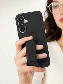 Andriod Stand Phone Case For Galaxy S25 Ultra, Phone Cover With Holder For Galaxy A56 A55 A54 A53 A52 A51 A50, Cool Android Phone Case With Foldable Stand For Redmi 15C, Coque Redmi Note 15 Pro Phone Case With Holder, Anti-Shock Mobile Cover For Moto G55, Galaxy S24 Ultra/S23 Ultra Stand Fashion Phone Cases, Galaxy A17/A16/A15/A14 Cell Phone Accessories, Honor 400/400 Lite/400 Pro Phone Case Cover. - Black - View 2