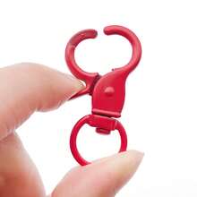 5/10pcs Colored Coated Snap Hooks With O-Rings, Metal Keychain Accessories For DIY Charms. - One Size Fits All - View 3