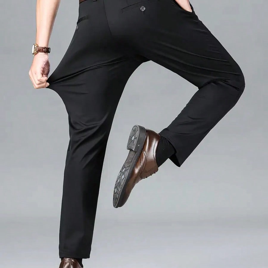 Pantalones formales para hombres, pantalones rectos casuales para negocios, ir al trabajo, primavera, verano, otoño