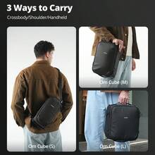 AMBITFUL Om Cube 5/8/12L Camera Insert Bag, DSLR Lens Messenger Crossbody Organizer Pouch, Padded Handbag Suitable For Canon, - Black - View 6