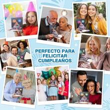 YQQ Kesote Tarjeta Pop-Up de Cumpleaños con Luz y Música Tarjeta 3D de Felicitación en Forma de Pastel Regalos de Cumpleaños Originales para Mujer Hombre Niñas Niños Amigos Azul1212 - Azul - Ver 7