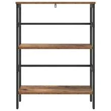 Libreria vidaXL in legno riciclato, 60 x 29,5 x 81 cm, materiale a base di legno. - Castano - Visualizzare 5