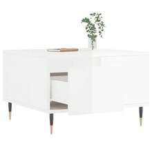 Tavolino da caffè vidaXL bianco lucido 55x55x36,5 cm Materiale a base di legno - Bianco - Visualizzare 5