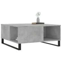 Table basse vidaXL Gris béton 80x80x36,5 cm Matériau à base de bois - Gris - Voir 1