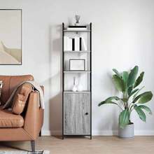 Estantería vidaXL Sonoma gris 40 x 24 x 161 cm, madera compuesta - Gris - Ver 4