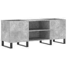 Meuble à disques vidaXL, gris béton, 121 x 38 x 48 cm, matériau à base de bois - Gris - Voir 4