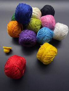 1 cuộn chỉ thêu chữ thập màu trơn (chỉ ren cotton/chỉ dệt siêu mịn/màu ngẫu nhiên) - Nhiều màu - Xem 7