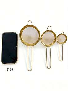 1-3pcs Stainless Steel Fine Mesh Tea Strainer With Handle - Japanese Style Matcha Powder Sifter - Multicolor - View 4