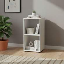 Ecommerc3 MOBLEKIT | 模組化木質立方體置物架，多種隔間和櫃門可選，適用於臥室、廚房或走廊的書櫃和儲物家具 - 免費送貨 ✅ 24/48 小時送達西班牙大陸 - Blanco - 2 件裝 | 31*29.7*61.2厘米 - 查看 4