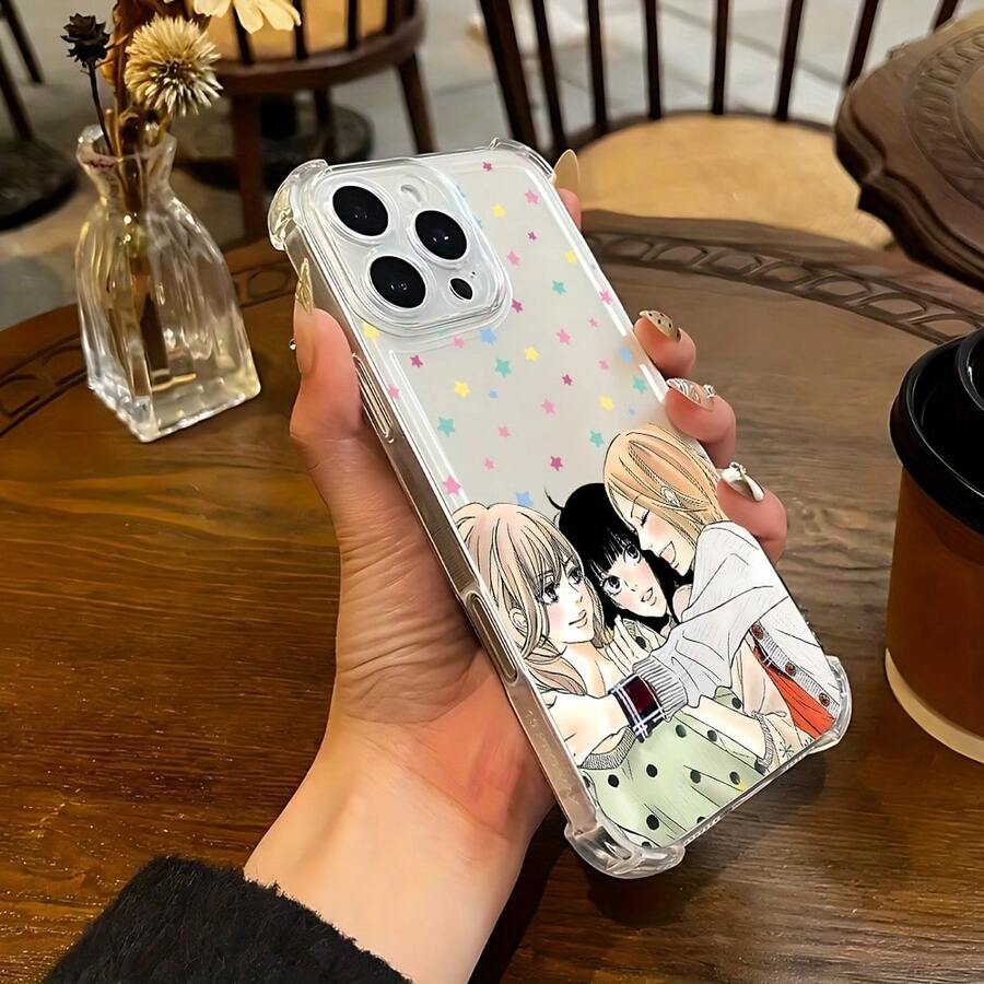 Funda de teléfono SamsungAnime Kimis Ni Todoke compatible con los modelos de  17, 16E, 16, 15, 14, 13, 12, 11 Mini, Pro, Max, Air, X, XR, XSMAX, 8 y 7 Plus, con una cubierta trasera suave y transparente que es a prueba de caídas. - transparente - Ver 1