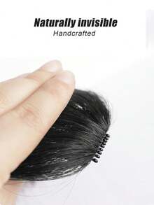 Chic Clip In Bangs For Women Wispy Natural Hairpiece Versatile Fake Bangs Curved Fringe Extension For Instant Volume - Black - View 6