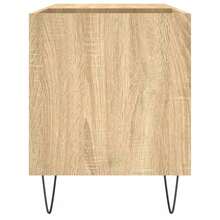 Meuble à disques vidaXL Chêne Sonoma 85x38x48 cm Matériau à base de bois - Tabac - Voir 5